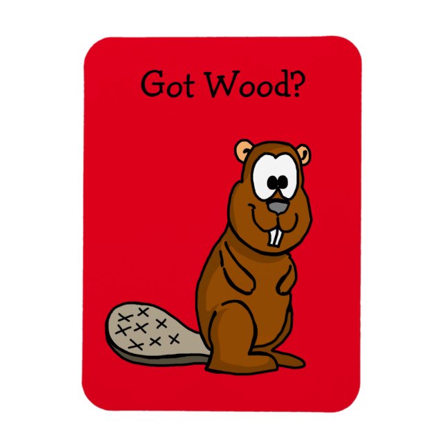 Har Wood? Beaver Photo Magnet (Vertikal)