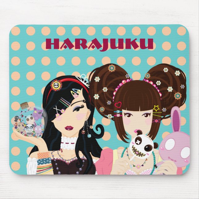 Harajuku flickor i polka dots musmatta (Framsidan)