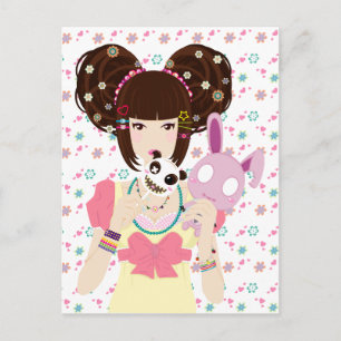 Harajuku Girl Yuriko - bakgrund Vykort