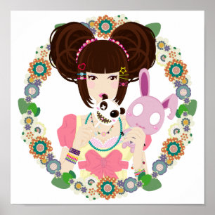 Harajuku Girl Yuriko - gränsad Poster