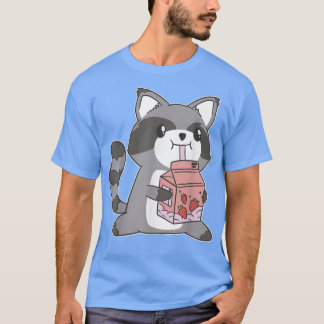 Harajuku Japan Anime Cute Kawaii japansk Raccoon T Shirt