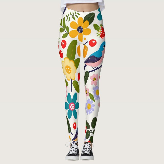 Harajuku Mönster Leggings (Framsida)