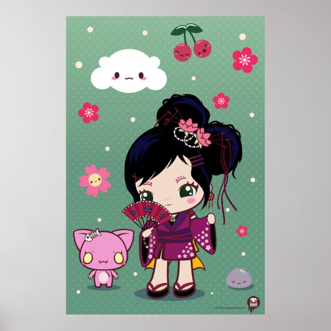 Harajuku Wamono Girl Ayaka Poster (Framsidan)