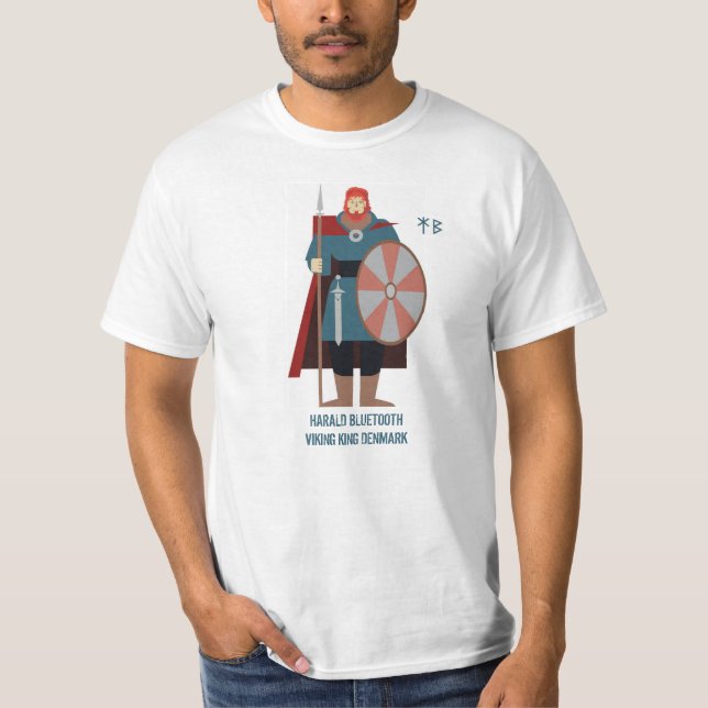 Harald Bluetooth - Viking Kung of Danmark T-shirt (Framsida)