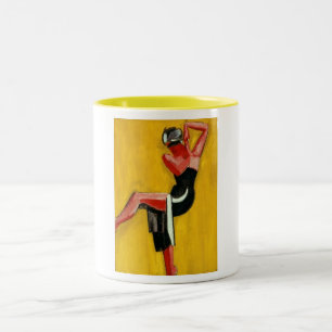 Harald Giersing, Dancer on Gult Background, 1920 Två-Tonad Mugg