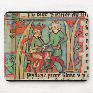 Harald mig Fairhair hälsning Guthrum 'Flateybok Musmatta