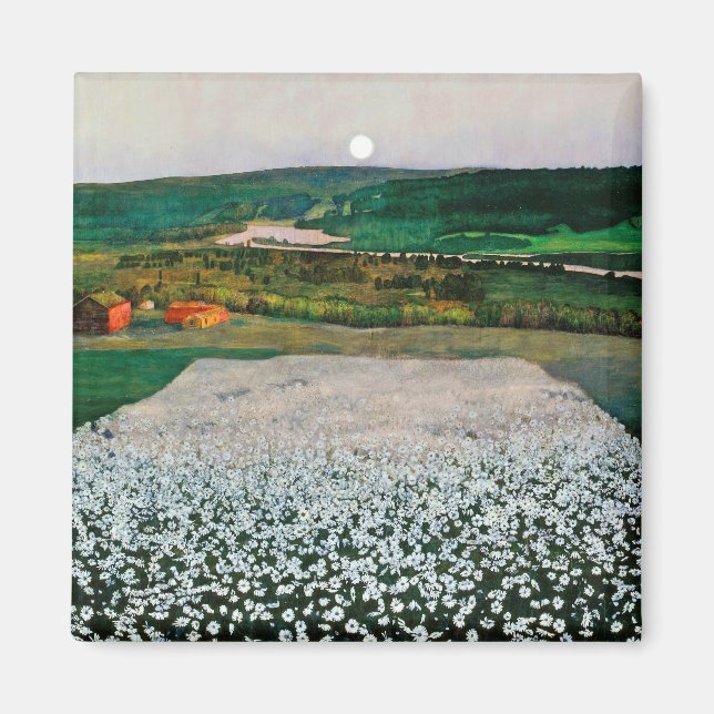 Harald Sohlberg Flower Meadow i norr Magnet (Framsidan)