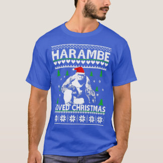 Harambe älskad julsötare t shirt
