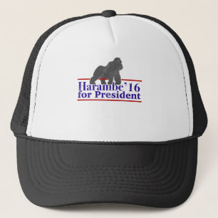 Harambe för president 2016 roliga Meme Truckerkeps