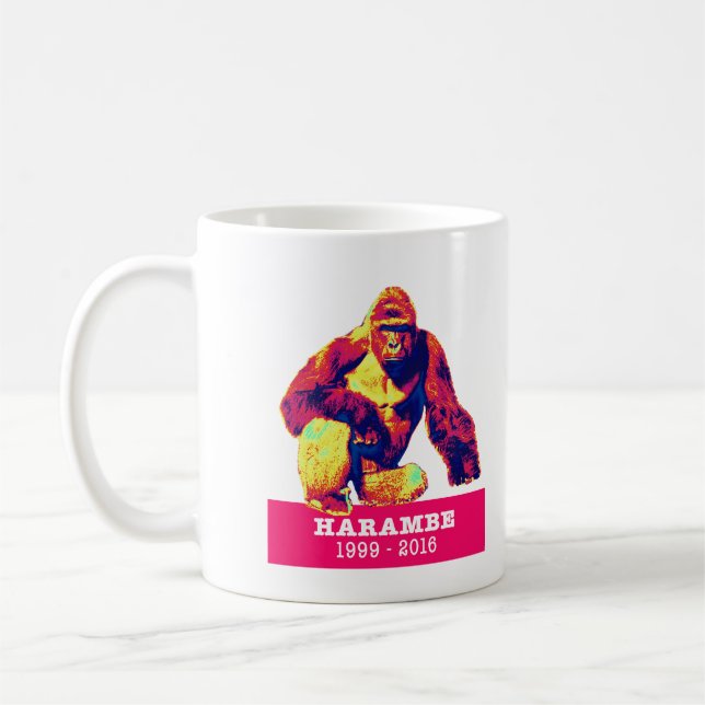 Harambe Gorilla Mugg (Vänster)