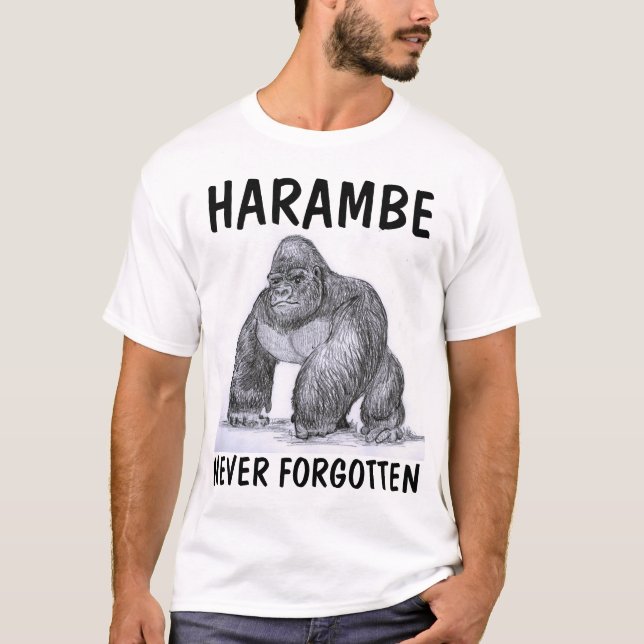 HARAMBE GORILLA T-shirts (Framsida)