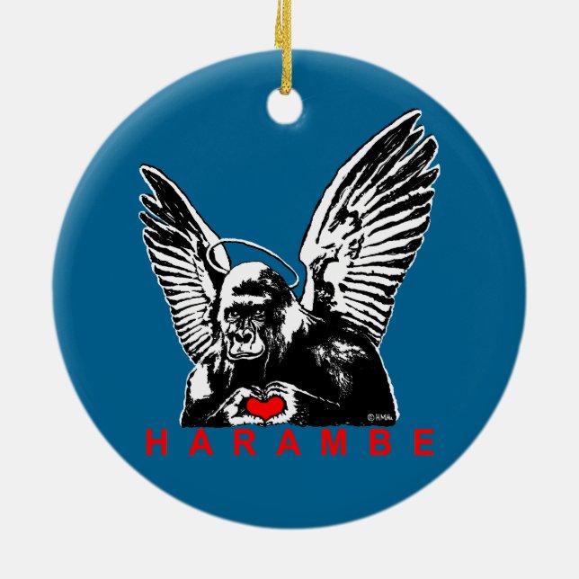 Harambe Julgransprydnad Keramik (Baksidan)