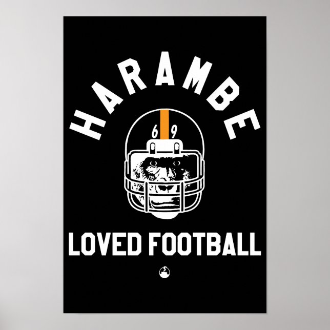 Harambe Loved Football Poster (Framsidan)
