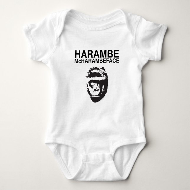 Harambe McHarambeface Tee Shirt (Framsida)