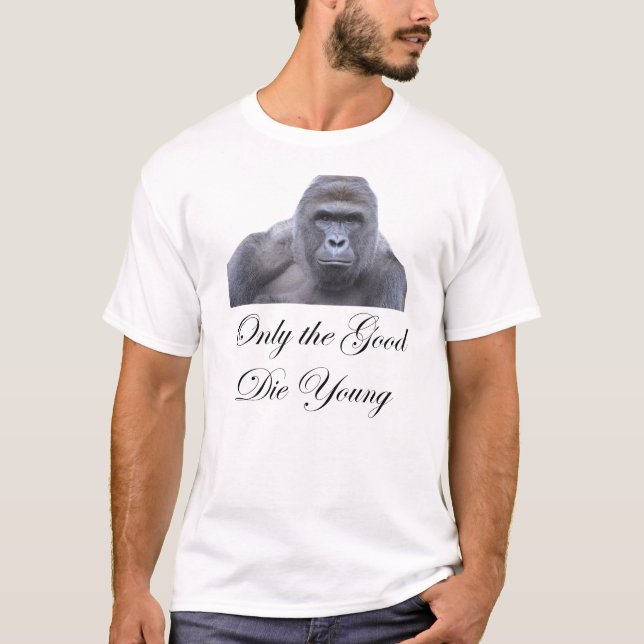 Harambe minnesmärke T Shirt (Framsida)