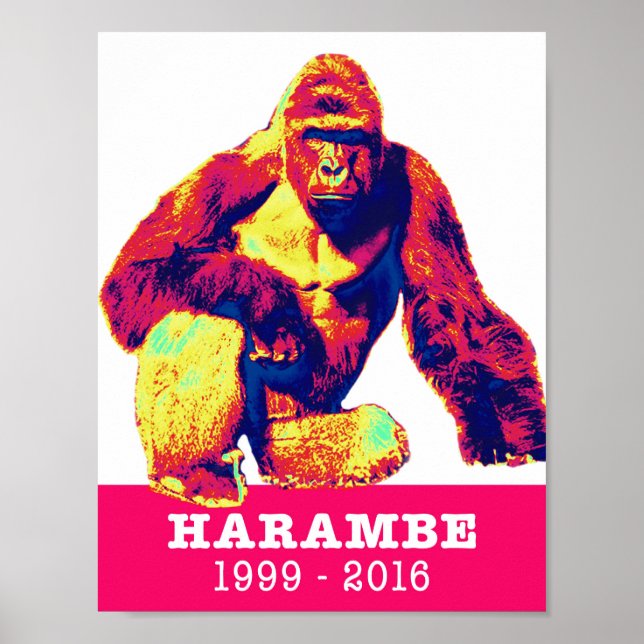 Harambe Tribute Poster (Framsidan)