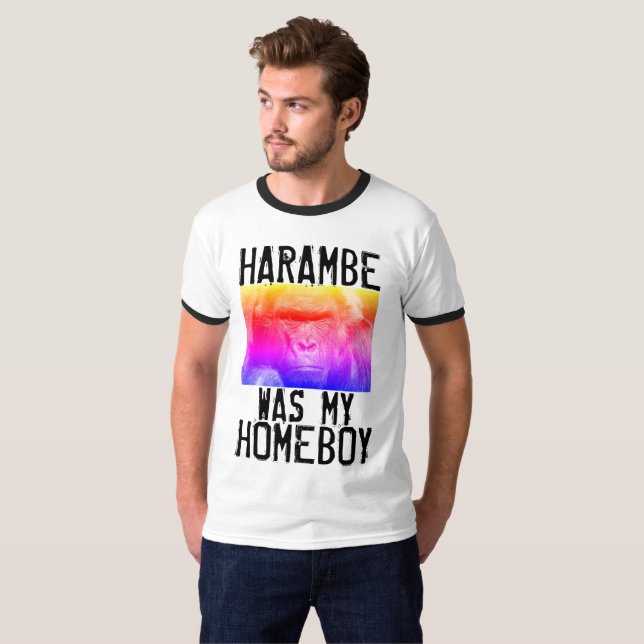 HARAMBE VAR MIN HOMEBOY T-shirts (Hel framsida)