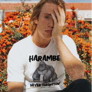 HARAMBE zoo GORILLA T-shirts