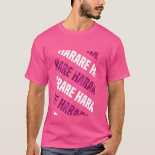 Harare Camo Mönster Rosa Camouflage T Shirt