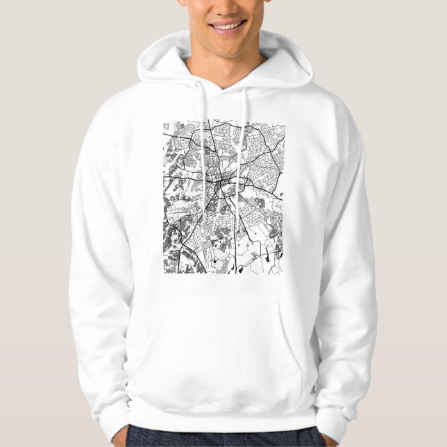 Harare Zimbabwe stads karta Hoodie (Framsida)