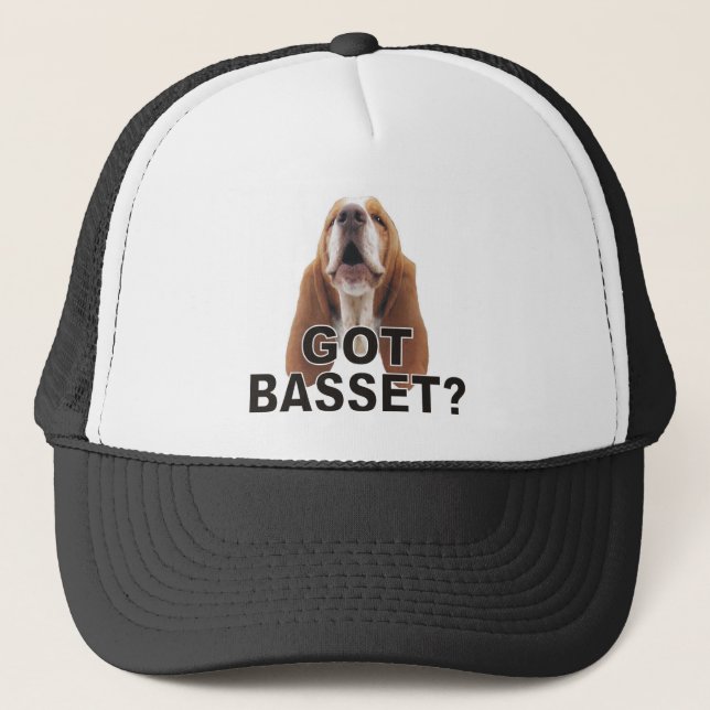 HarBasset? Tjuta Bassethundhatten Truckerkeps (Framsida)