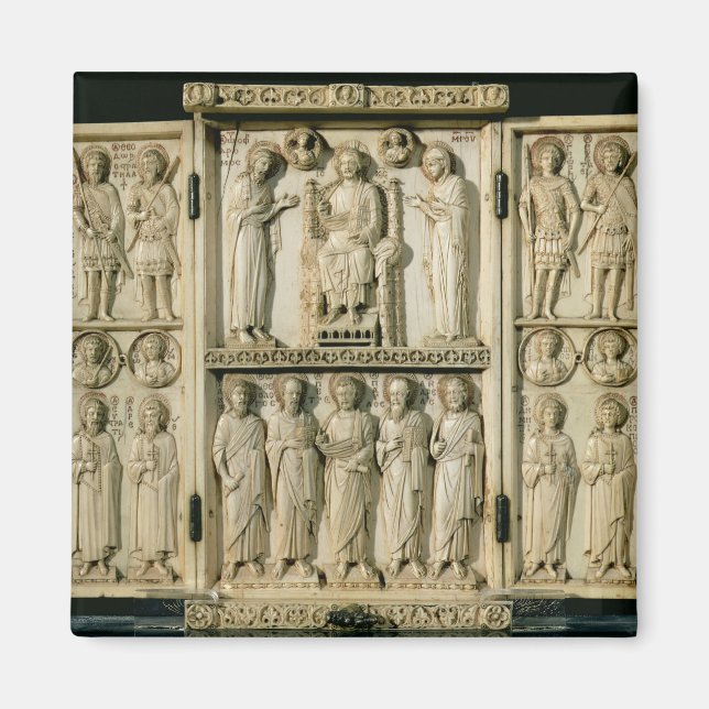 Harbaville Triptych som skildrar Kristus Entronate Magnet (Framsidan)