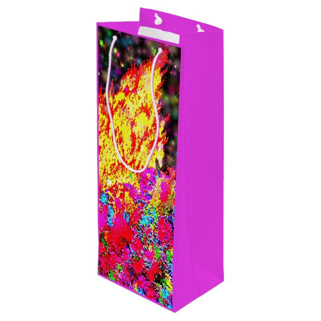 Hårbenbrand med färg och gnistor (Baksidan Vinklad)