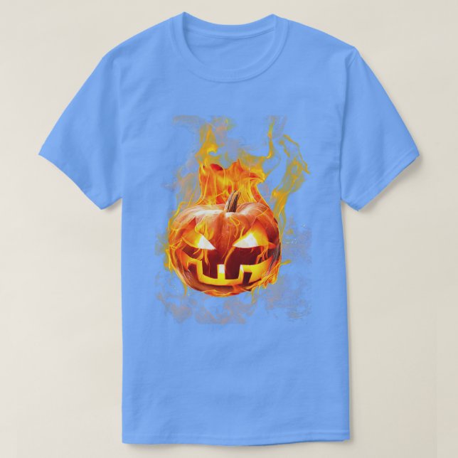 Hårbenshållare för Halloween-ljus med hakhoror och T Shirt (Design framsida)