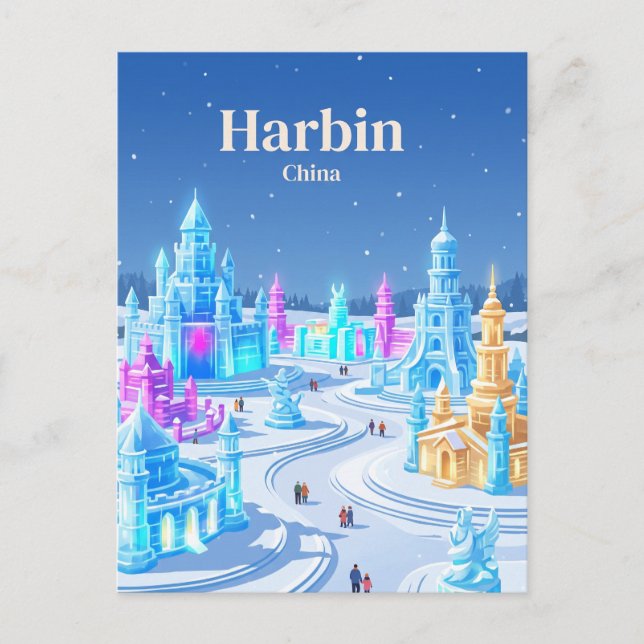 Harbin, Kina Vykort (Framsida)