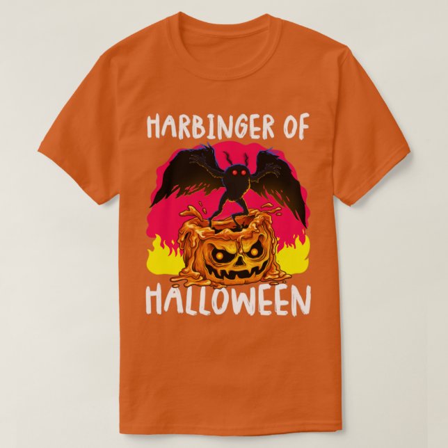Harbinger från Halloween Mothman Folklore Creepy G T Shirt (Design framsida)