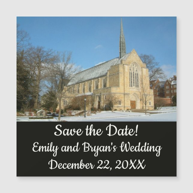 Harbison Chapel i Winter vid Grove City College (Framsida)