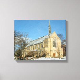 Harbison Chapel i Winter vid Grove City College Canvastryck
