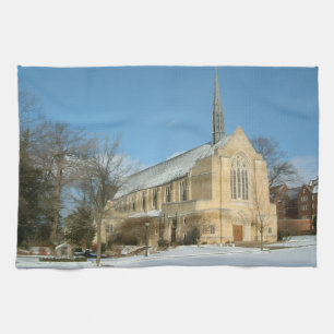 Harbison Chapel i Winter vid Grove City College Kökshandduk