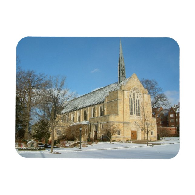 Harbison Chapel i Winter vid Grove City College Magnet (Horisontell)