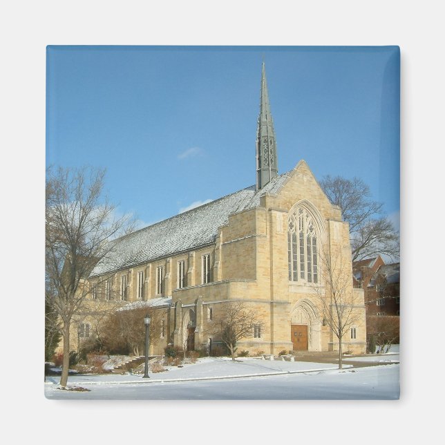 Harbison Chapel i Winter vid Grove City College Magnet (Framsidan)