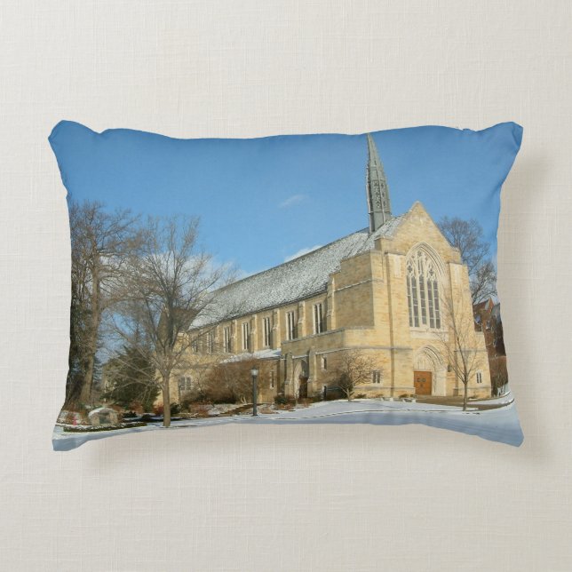 Harbison Chapel i Winter vid Grove City College Prydnadskudde (Framsidan)