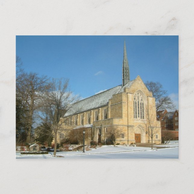 Harbison Chapel i Winter vid Grove City College Vykort (Framsida)