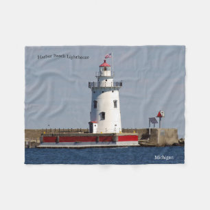 Harbor Beach Lighthouse fleece filet