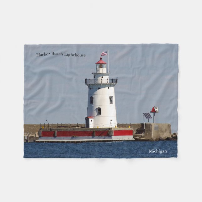 Harbor Beach Lighthouse fleece filet (Framsidan (Horisontell))