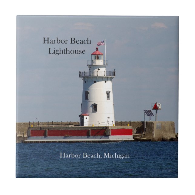 Harbor Beach Lighthouse-platta Kakelplatta (Framsidan)