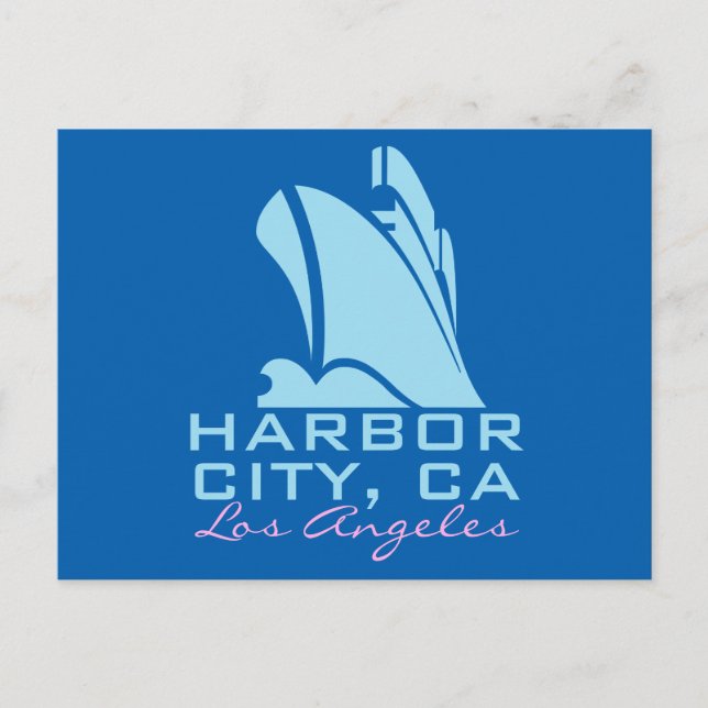 Harbor City California Vykort (Framsida)
