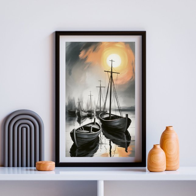 Harbor i Dusk Poster (Skapare uppladdad)