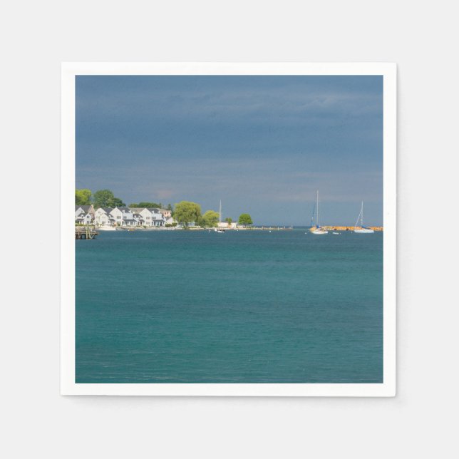 Harbor på Mackinac Pappersservett (Framsidan)