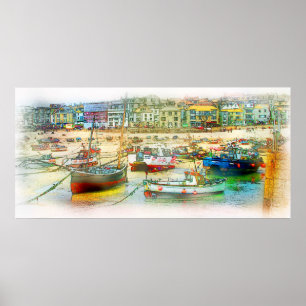 HARBOR SOM EN PAINERING POSTER