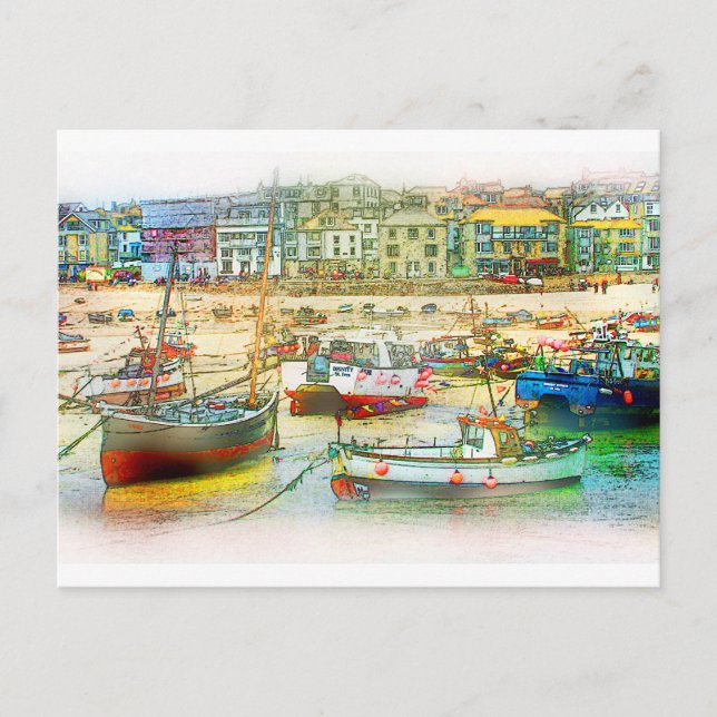 HARBOR SOM EN PAINERING VYKORT (Framsida)