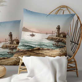 Harborlight Haven | Kustnära Airbnb-inredning Kudde