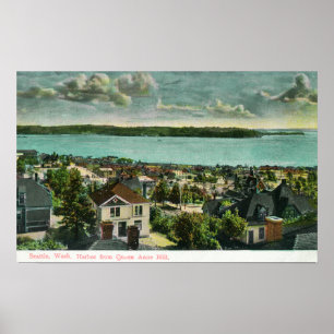 Harborview från Queen Anne Backe Poster