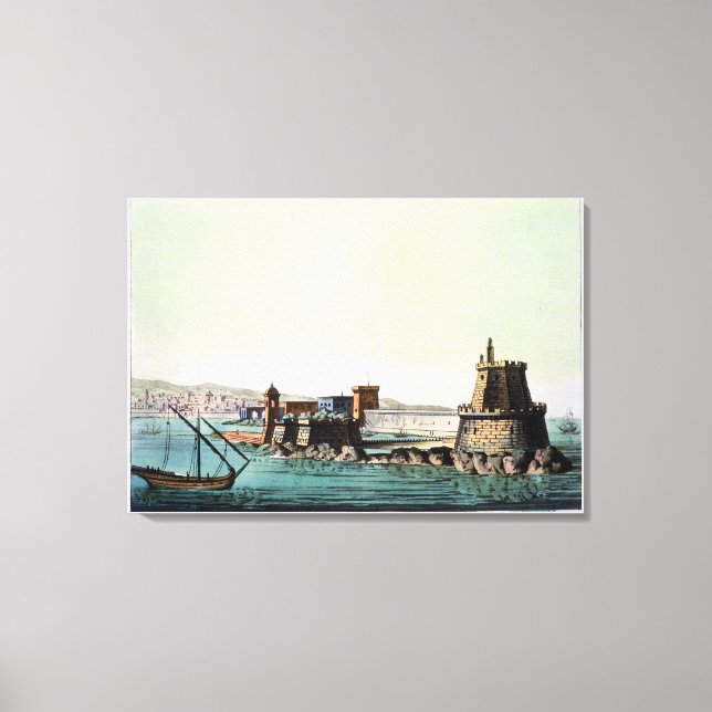 Harbour and Mole at Algiers, tallrik 69 från Le Le Canvastryck (Framsida)