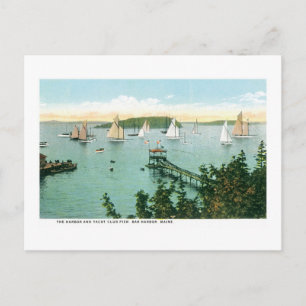 Harbour and Yacht Klubb Pier, Pub Harbour, Maine Vykort