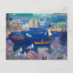 Harbour at Herring Gut 1925 by N. C. Wyeth Vykort